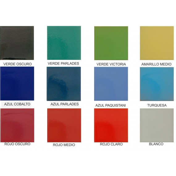 Azulejos standard 10 X 10 de varios colores